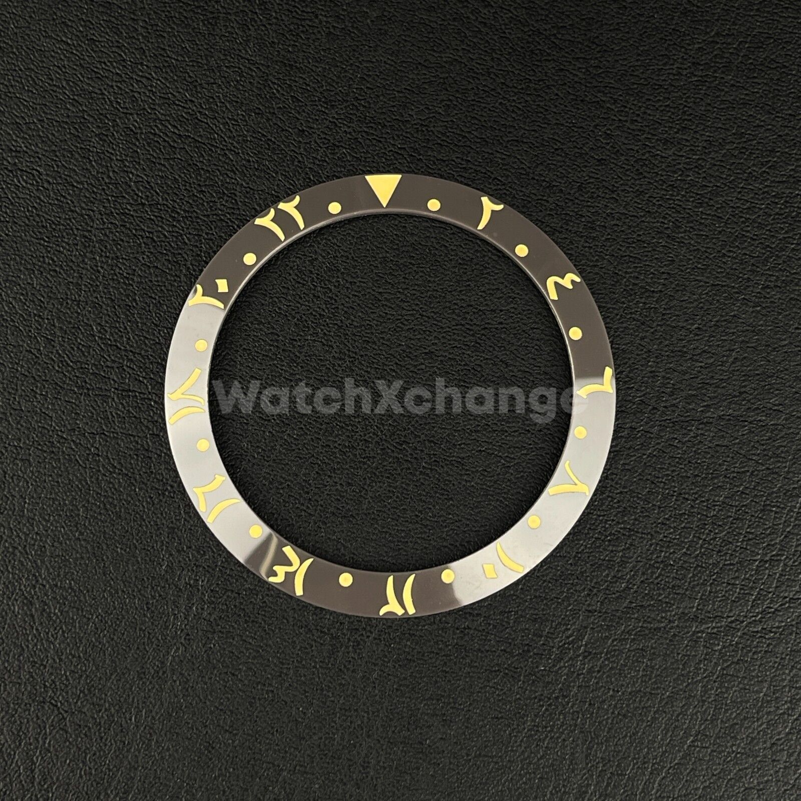38mm Ceramic Arabic Bezel insert Grey Gold For Rolex Seiko SKX SRPD