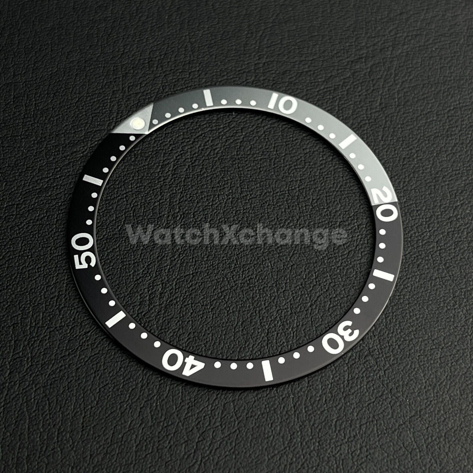 Black & Grey 39mm Flat Aluminium Bezel Insert For Divers Watch Seiko Mod Turtle