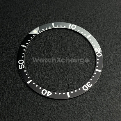 Black & Grey 39mm Flat Aluminium Bezel Insert For Divers Watch Seiko Mod Turtle