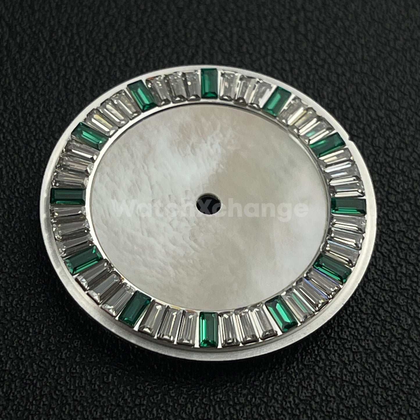 28.5mm Green & White Pearl Shell Texture Watch Dial for SEIKO NH35 NH36 Movement