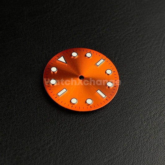 28.5mm Orange Watch Dial for SEIKO NH35 NH36 Watch Movement Parts