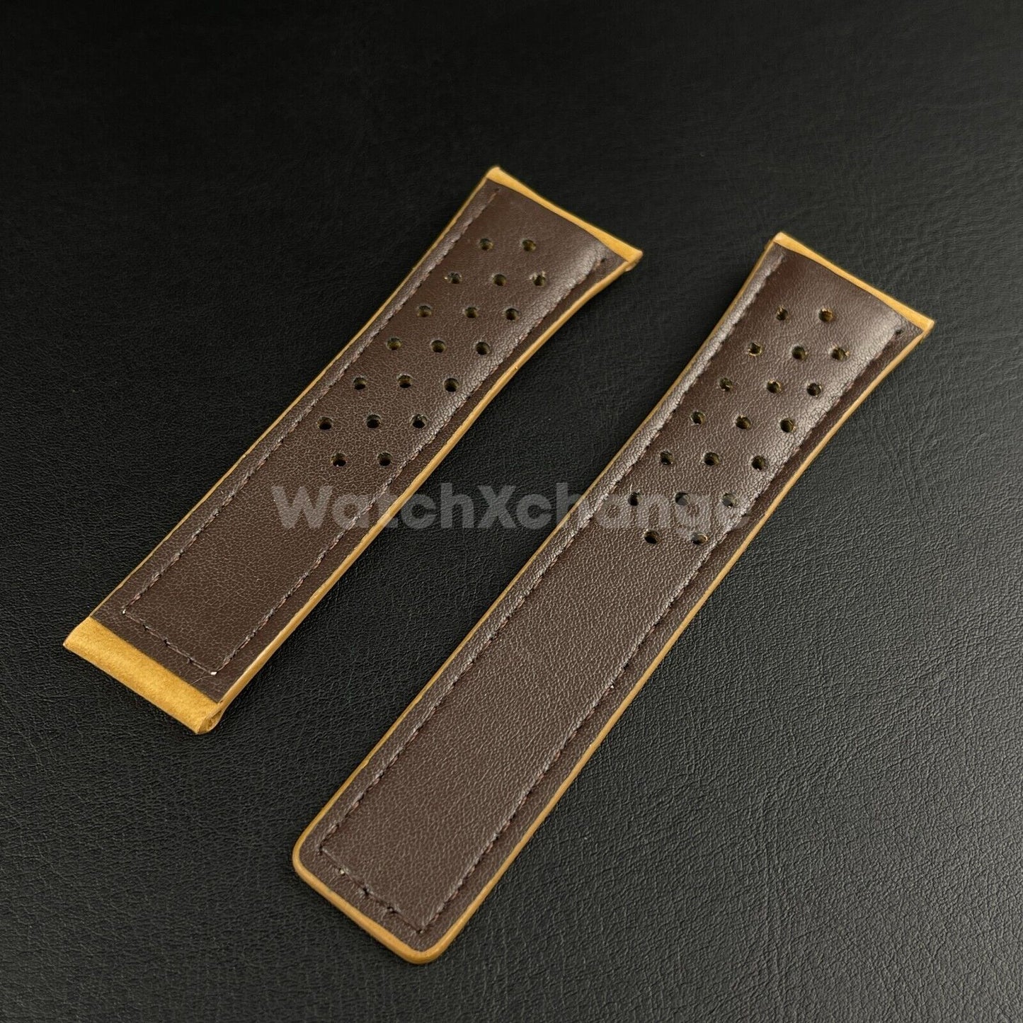 Light Brown Tan Suede Leather Strap For TAG Heuer Carrera Monaco 20mm 22mm 24mm