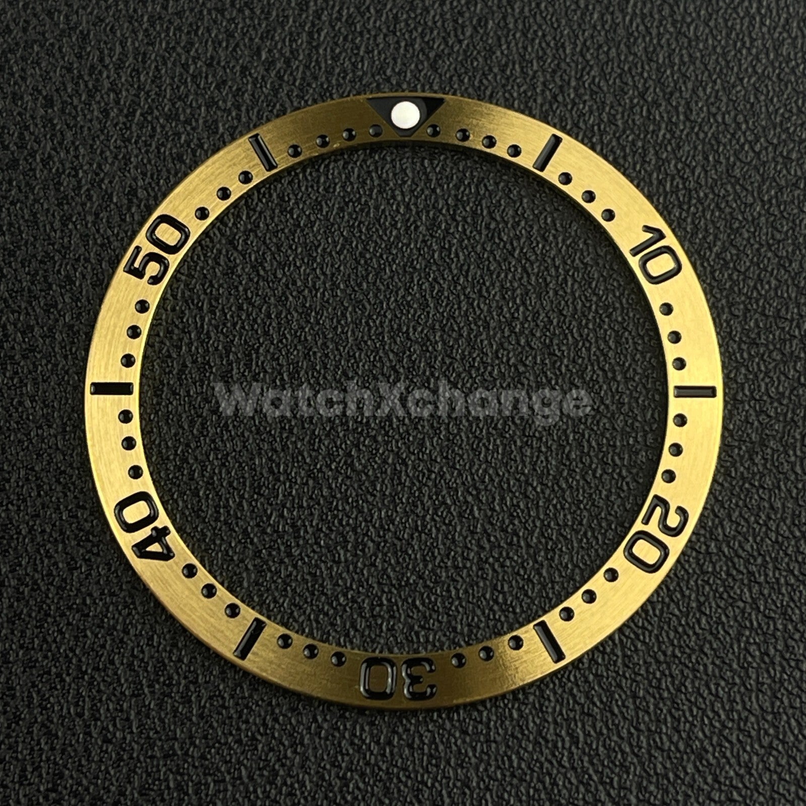 Gold & Black 38mm Flat Aluminium Bezel Insert Diver Watch Seiko Mod SKX SRPD