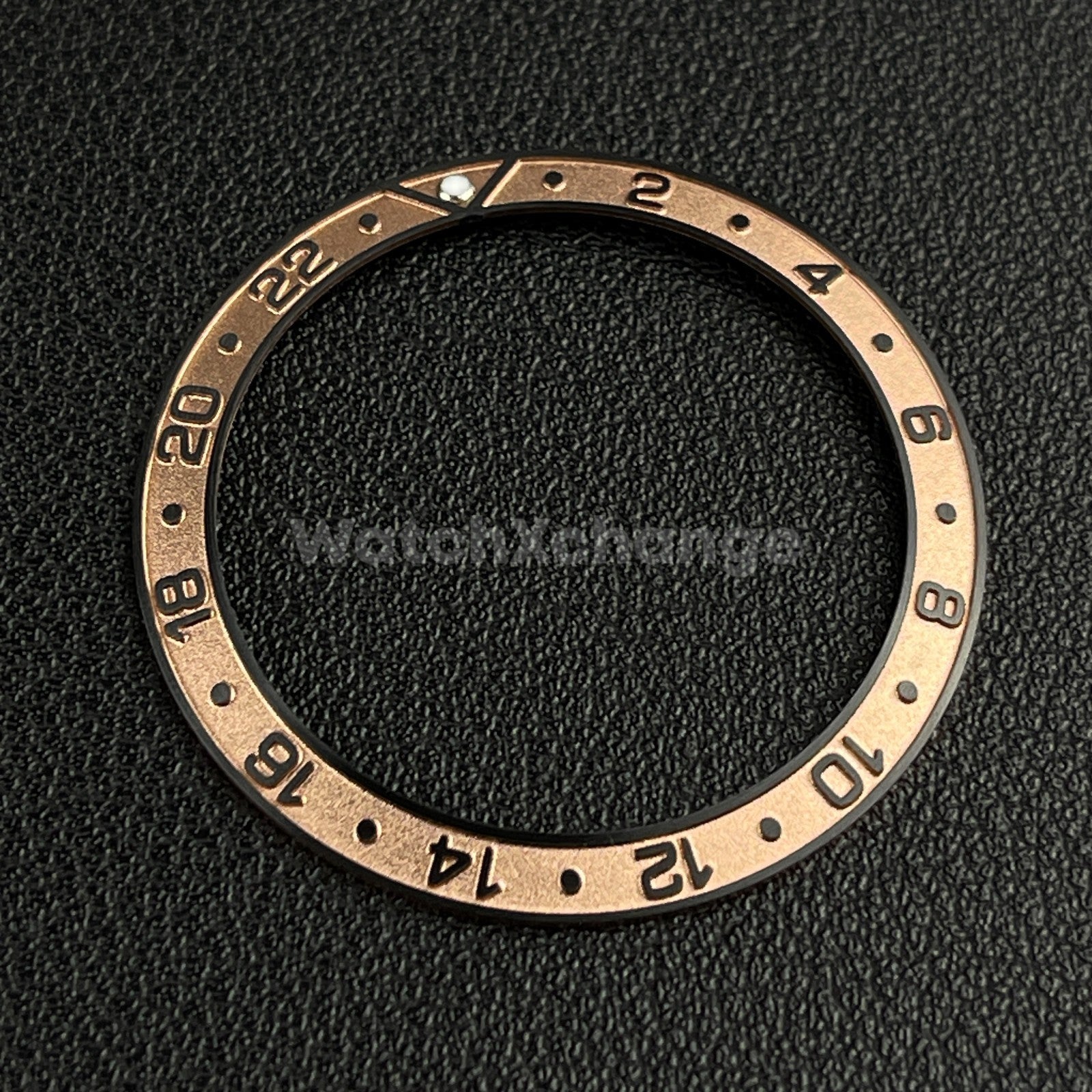 Rose Gold & Black 38mm Sloping Bezel Insert For Watch Seiko Rolex SKX007 SRPD