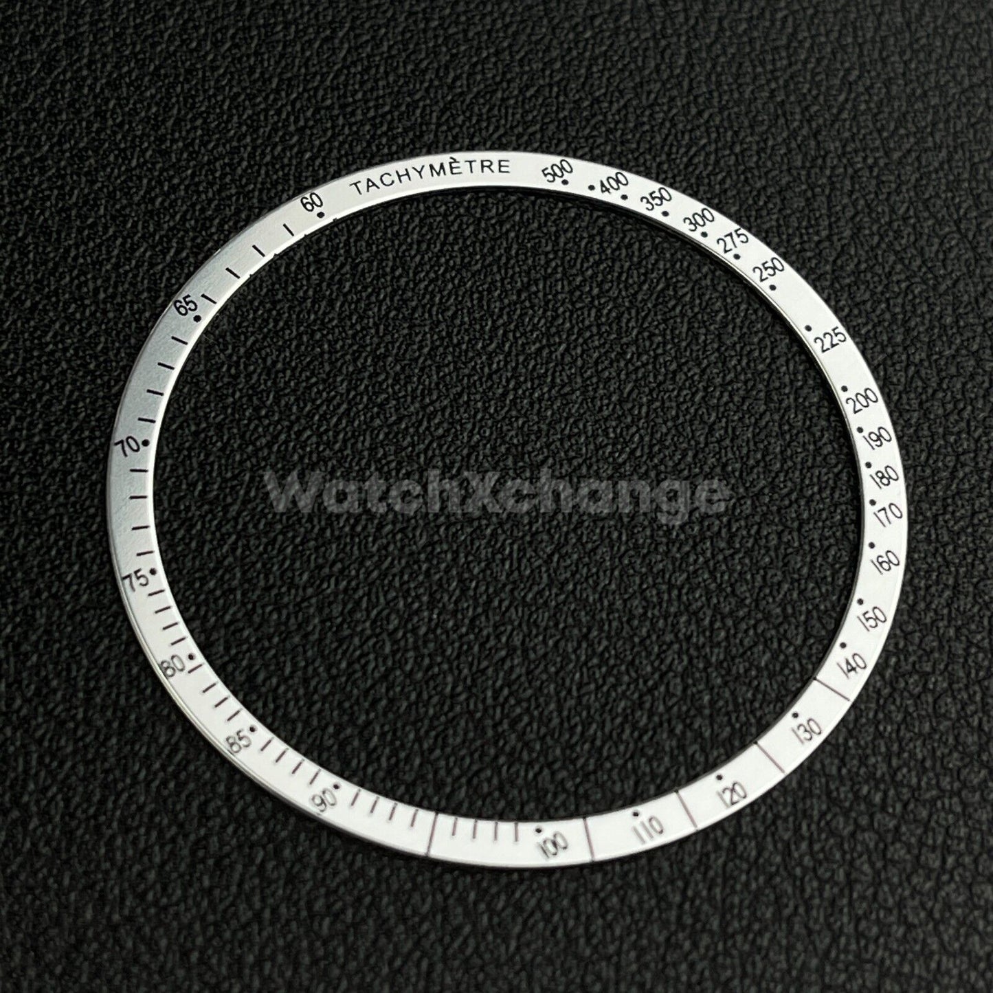 Silver & Black Flat Aluminium Watch Bezel Insert 38.5mm for VK63 Quartz Watches