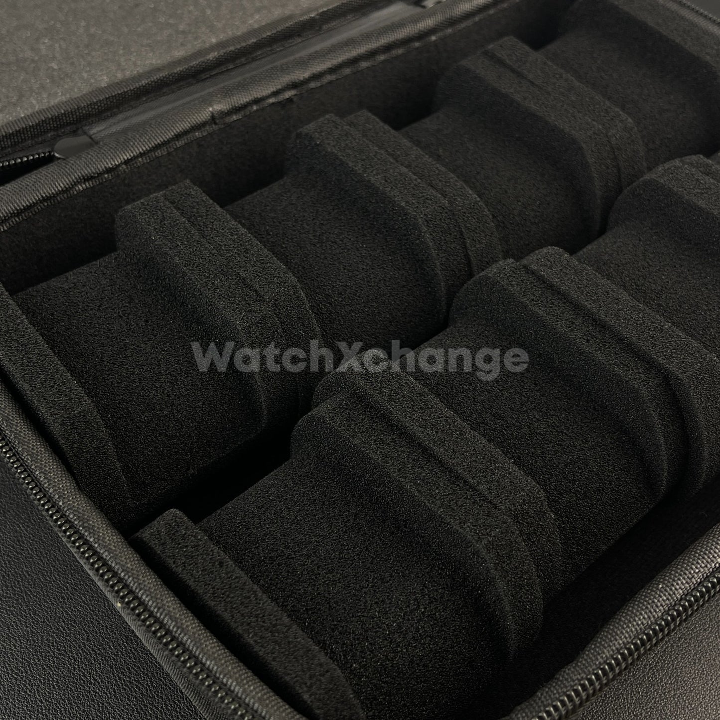 Eight 8 Watch Storage Zip Carry Case Solid EVA Travel Protection Black Inside
