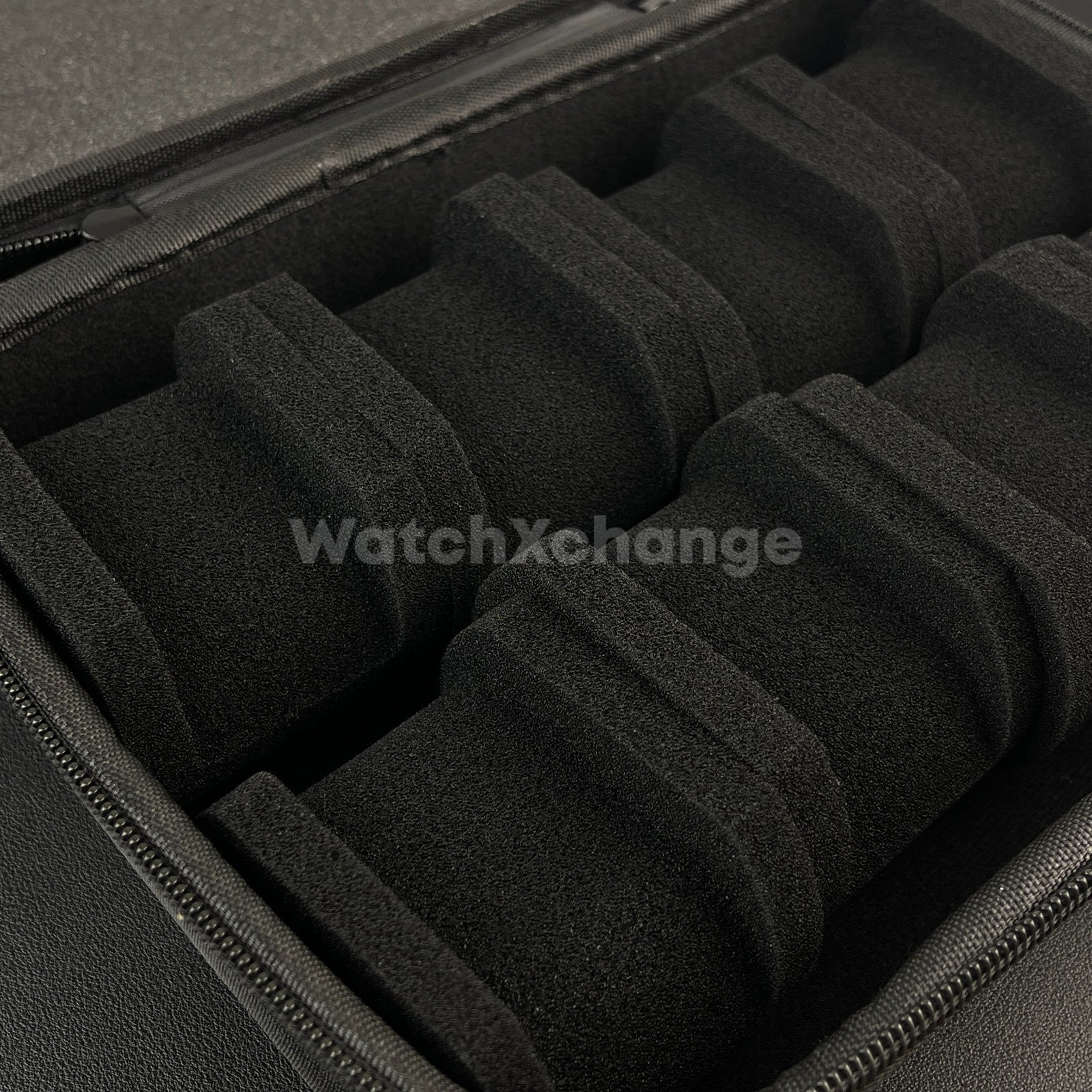 Eight 8 Watch Storage Zip Carry Case Solid EVA Travel Protection Black Inside