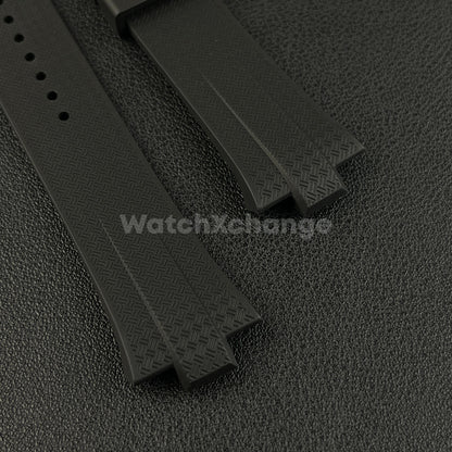 Black Rubber Watch Strap For Citizen Tsuyosa NJ0150 NJ0151ME NJ01510158 9mm