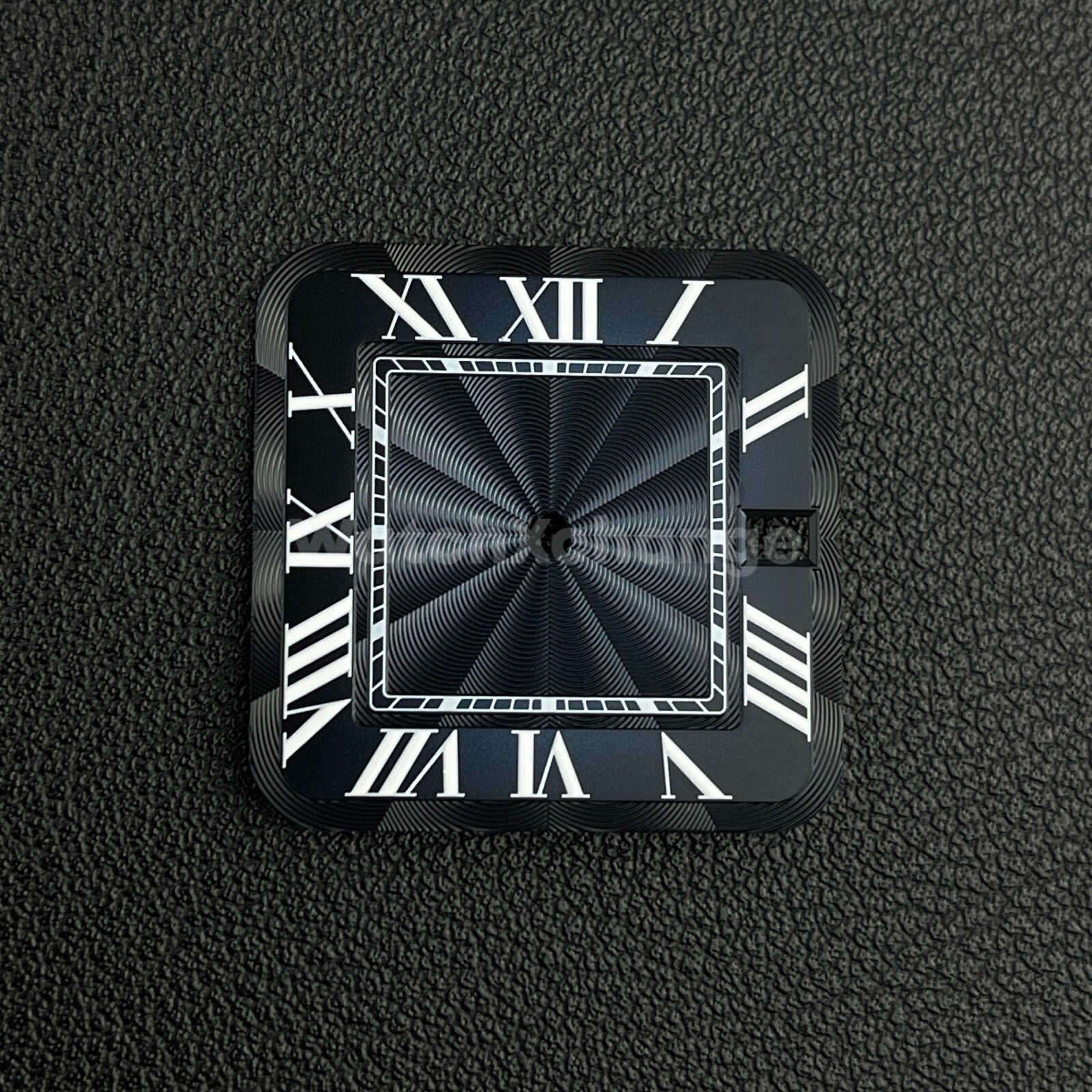 27mm Blue Square Watch Dial for NH35A Automatic Movement