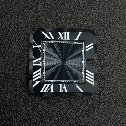 27mm Blue Square Watch Dial for NH35A Automatic Movement