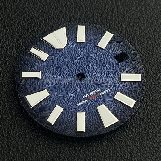 28.5mm Dark Blue & Black Watch Dial Face for SEIKO NH35 NH36 Movement