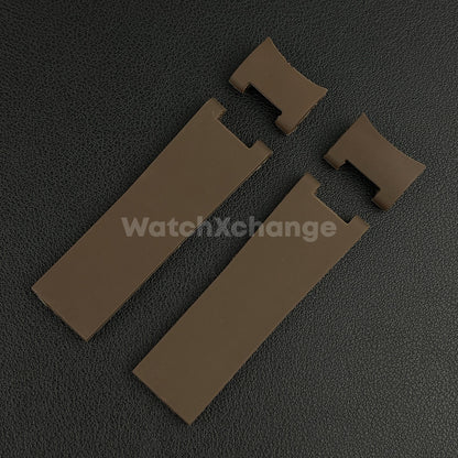 22mm Brown Silicone/Rubber Band Strap For Ulysse Nardin 263 DIVER Watch