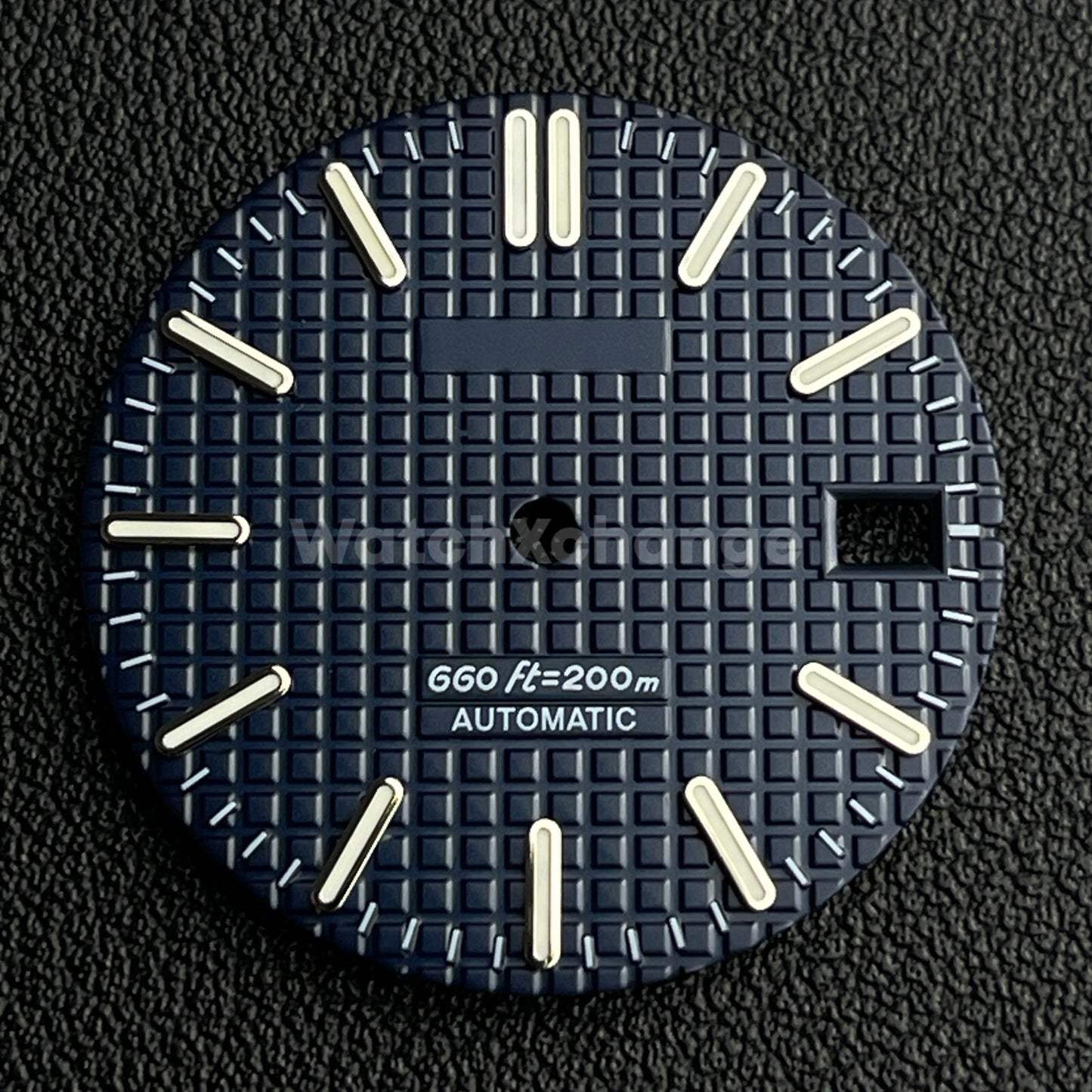 28.5mm Blue Grid Pattern Texture Watch Dial for SEIKO NH35 NH36 Movement