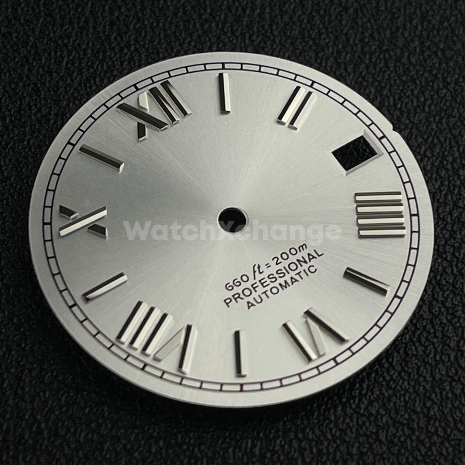 28.5mm White Silver Roman Numeral Watch Dial for SEIKO NH35 4R35 Movements