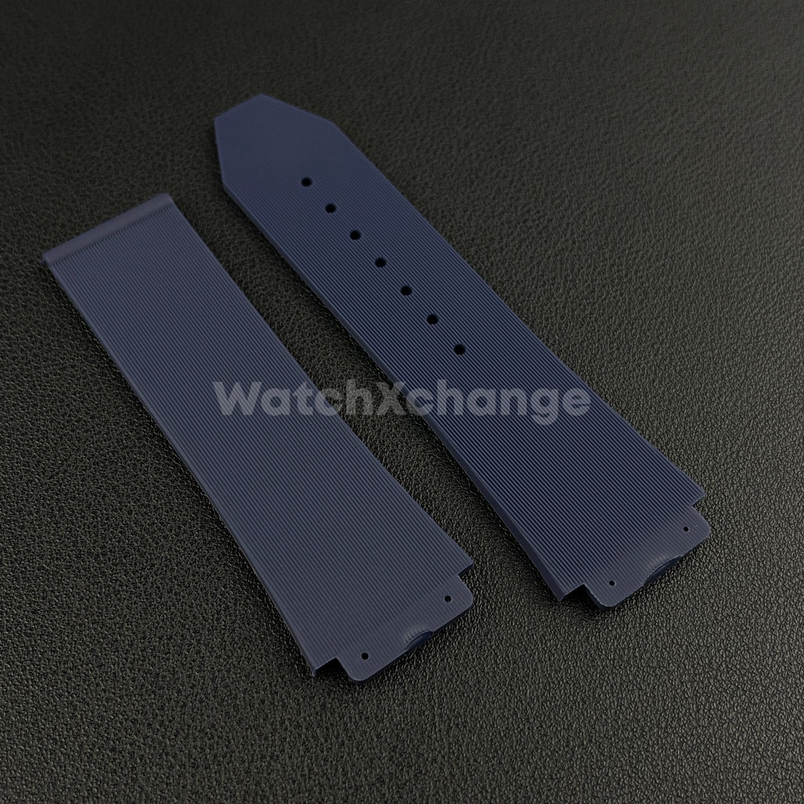 Blue Rubber Silicone Watch Strap Waterproof Band 26*19mm Fit HUBLOT BIG BANG
