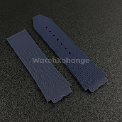 Blue Rubber Silicone Watch Strap Waterproof Band 26*19mm Fit HUBLOT BIG BANG