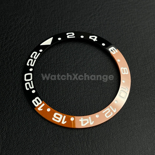 Orange Black 38mm Ceramic Bezel Insert For Rolex Seiko SKX007 SKX009 SRPD Sloped