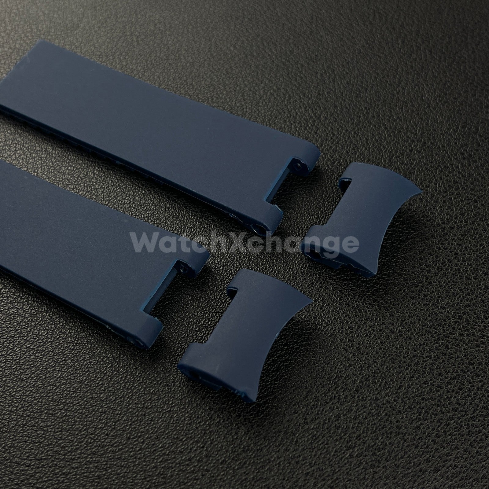 22mm Navy Blue Silicone/Rubber Band Strap For Ulysse Nardin 263 DIVER Watch