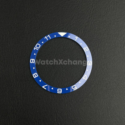 Blue & White 38mm Flat Ceramic Bezel Insert For Divers Watch Seiko Mod SKX SRPD