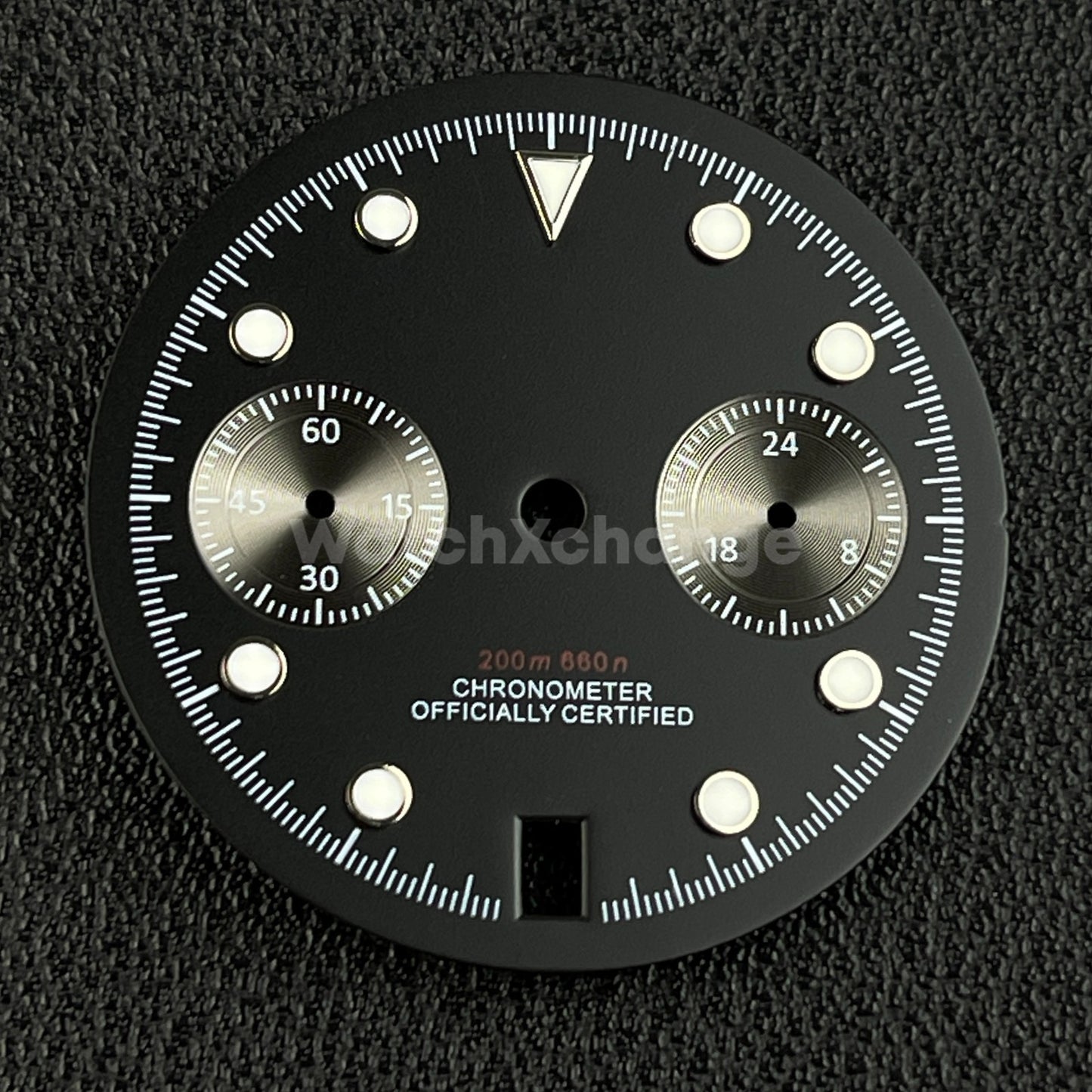 Black 30mm Watch Dial Face Accessory for VK64 Quartz Movement
