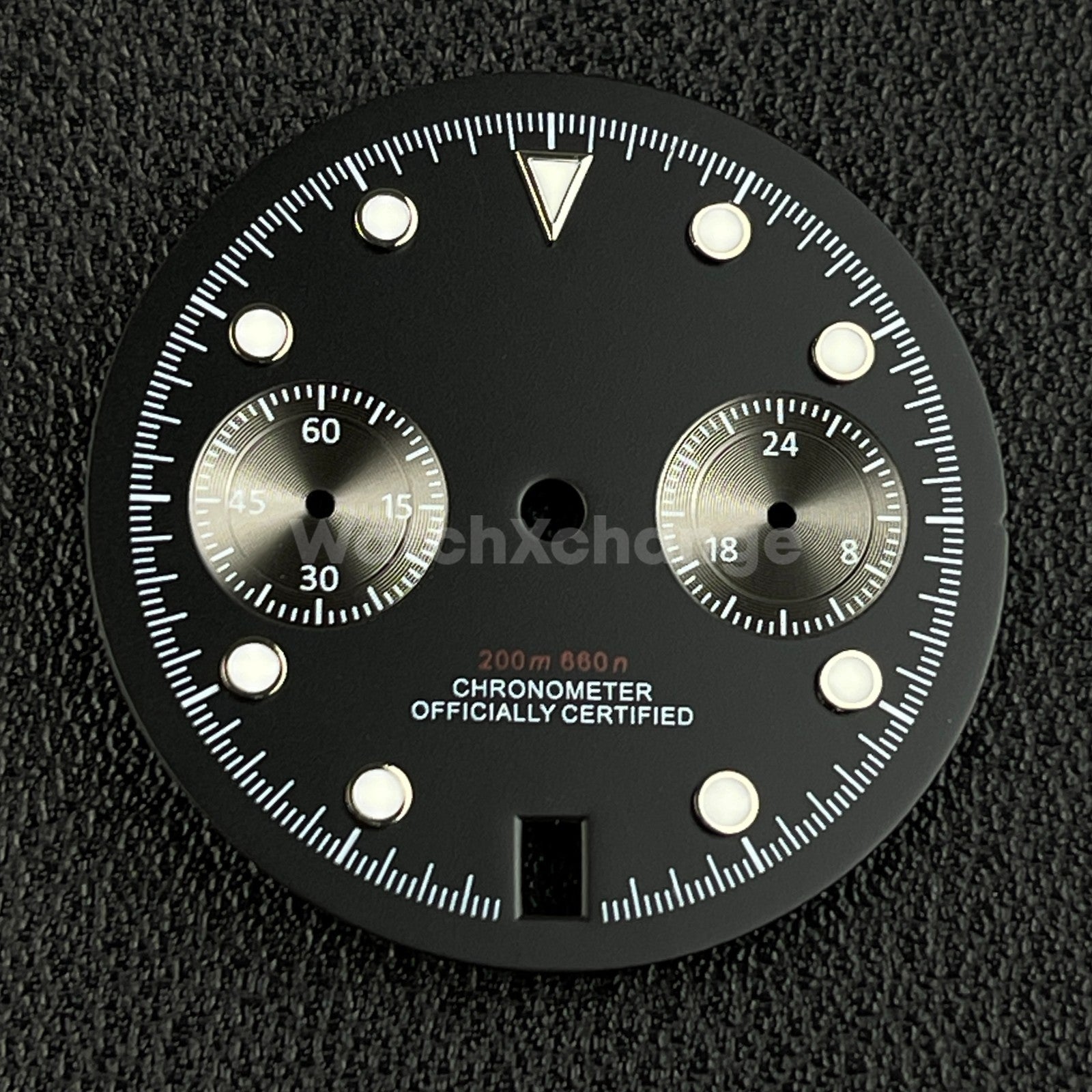 Black 30mm Watch Dial Face Accessory for VK64 Quartz Movement