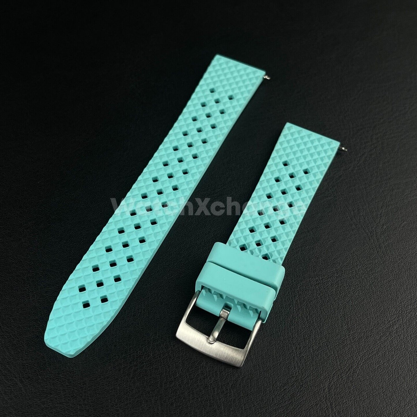 Premium Waffle FKM Rubber Watch Strap Band 20mm Quick Release Various Colours