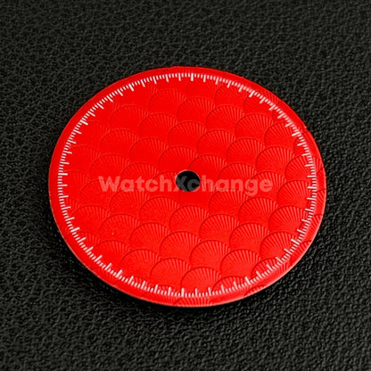 28.5mm Red Shell Texture Watch Dial Face for SEIKO NH35 NH36 Movements
