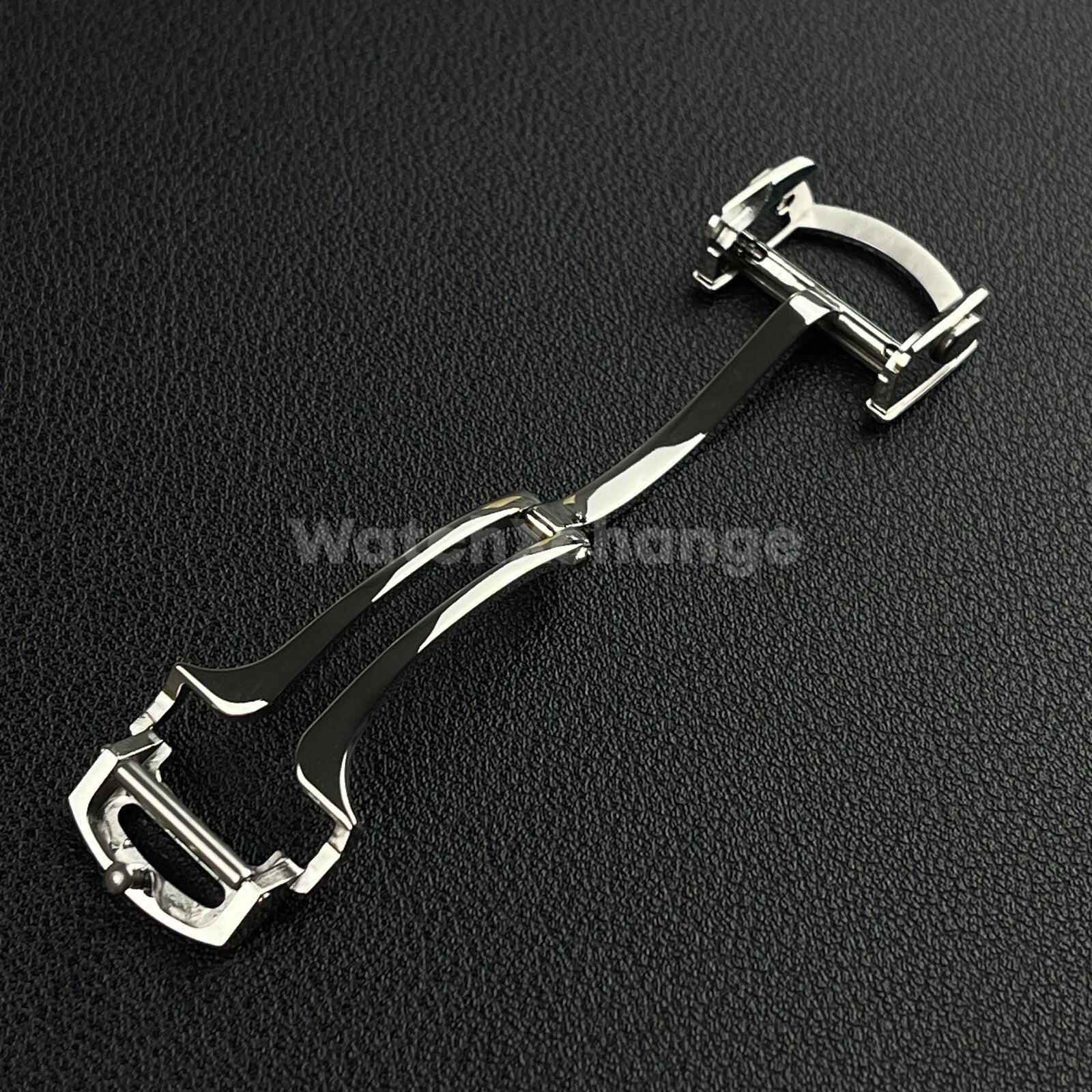Silver Deployment Watch Clasp For Cartier Watch Strap Stainless Steel 14mm- 18mm
