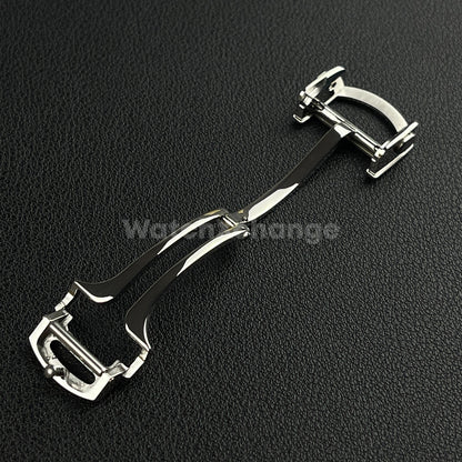 Silver Deployment Watch Clasp For Cartier Watch Strap Stainless Steel 14mm- 18mm
