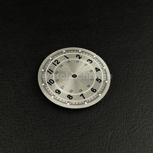 29mm Silver & Black Watch Dial Replacement for NH35 Watch Movement Parts