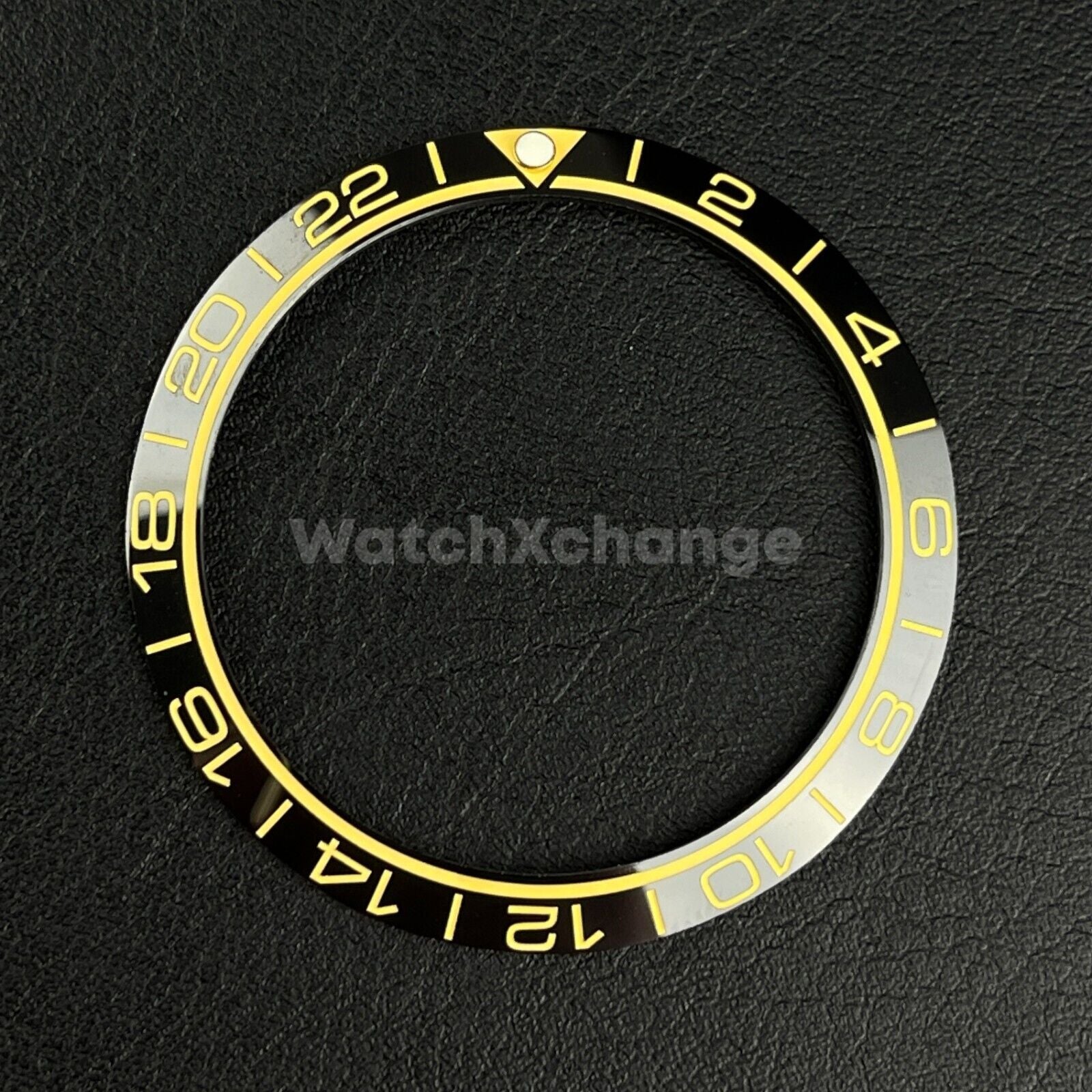 Black Ceramic Bezel Insert 38mm GMT For Rolex Seiko SKX007 SKX009 SRPD Sloped