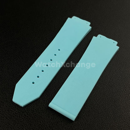 Blue Rubber Silicone Watch Strap Waterproof Band 26*19mm Fit HUBLOT BIG BANG