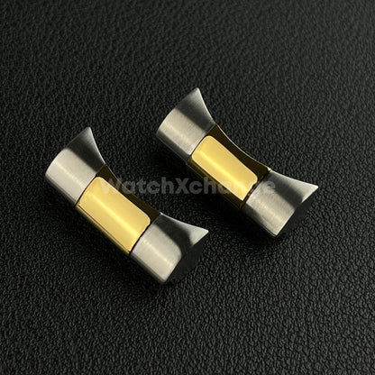 20 21 22mm Silver and Gold Stainless Steel Watch Band End Link For Tudor 79363