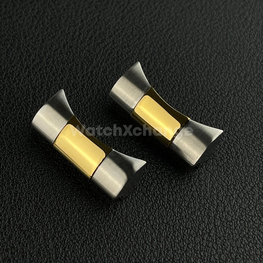 20 21 22mm Silver and Gold Stainless Steel Watch Band End Link For Tudor 79363