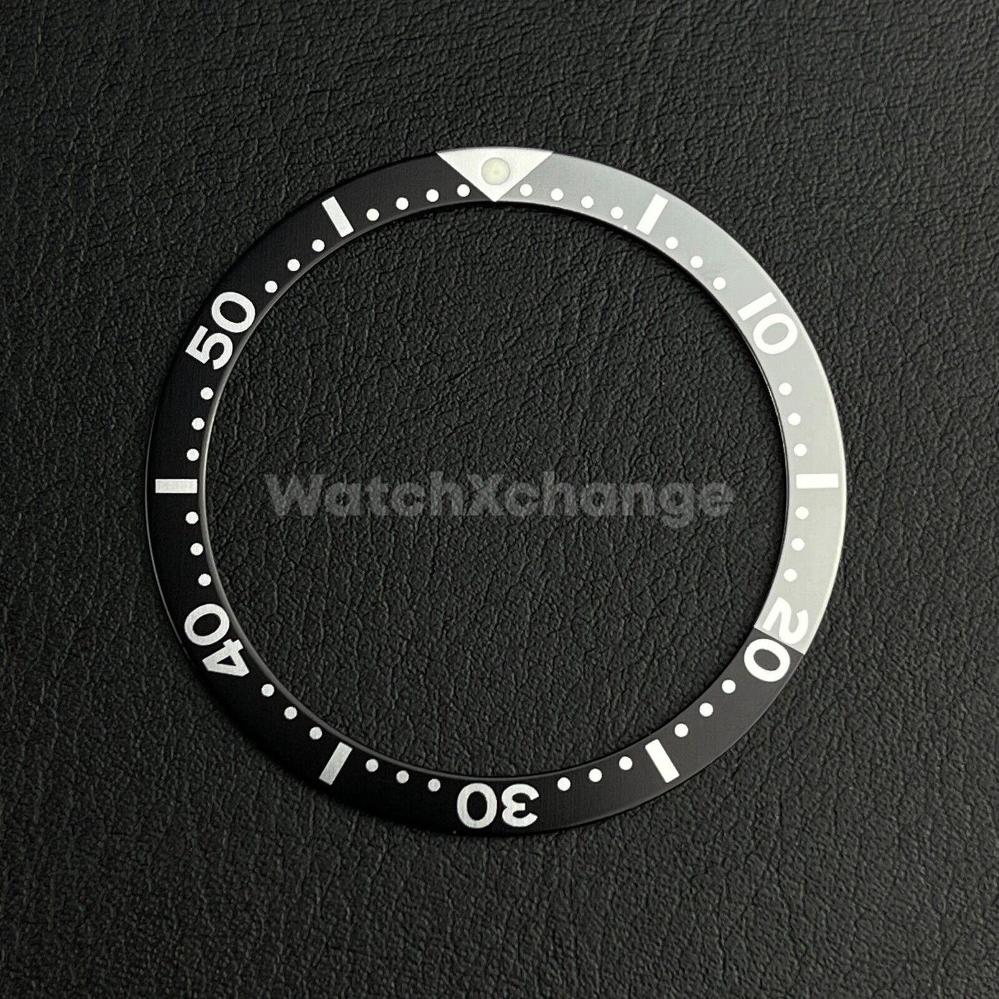 Black & Grey 39mm Flat Aluminium Bezel Insert For Divers Watch Seiko Mod Turtle