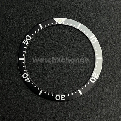 Black & Grey 39mm Flat Aluminium Bezel Insert For Divers Watch Seiko Mod Turtle