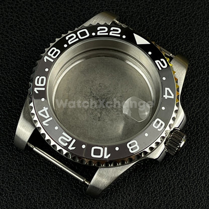 Diver 40mm SUB Watch Case fit NH35A NH36 10ATM Silver Colour Solid Back Sapphire