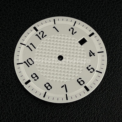 34mm White Watch Dial for Seiko NH35A Automatic Movement Parts
