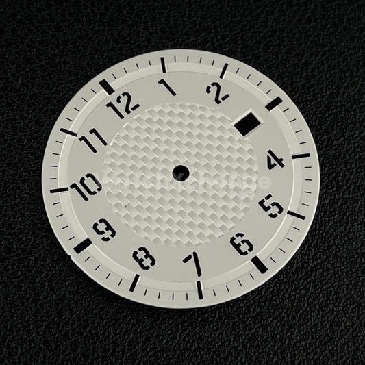 34mm White Watch Dial for Seiko NH35A Automatic Movement Parts
