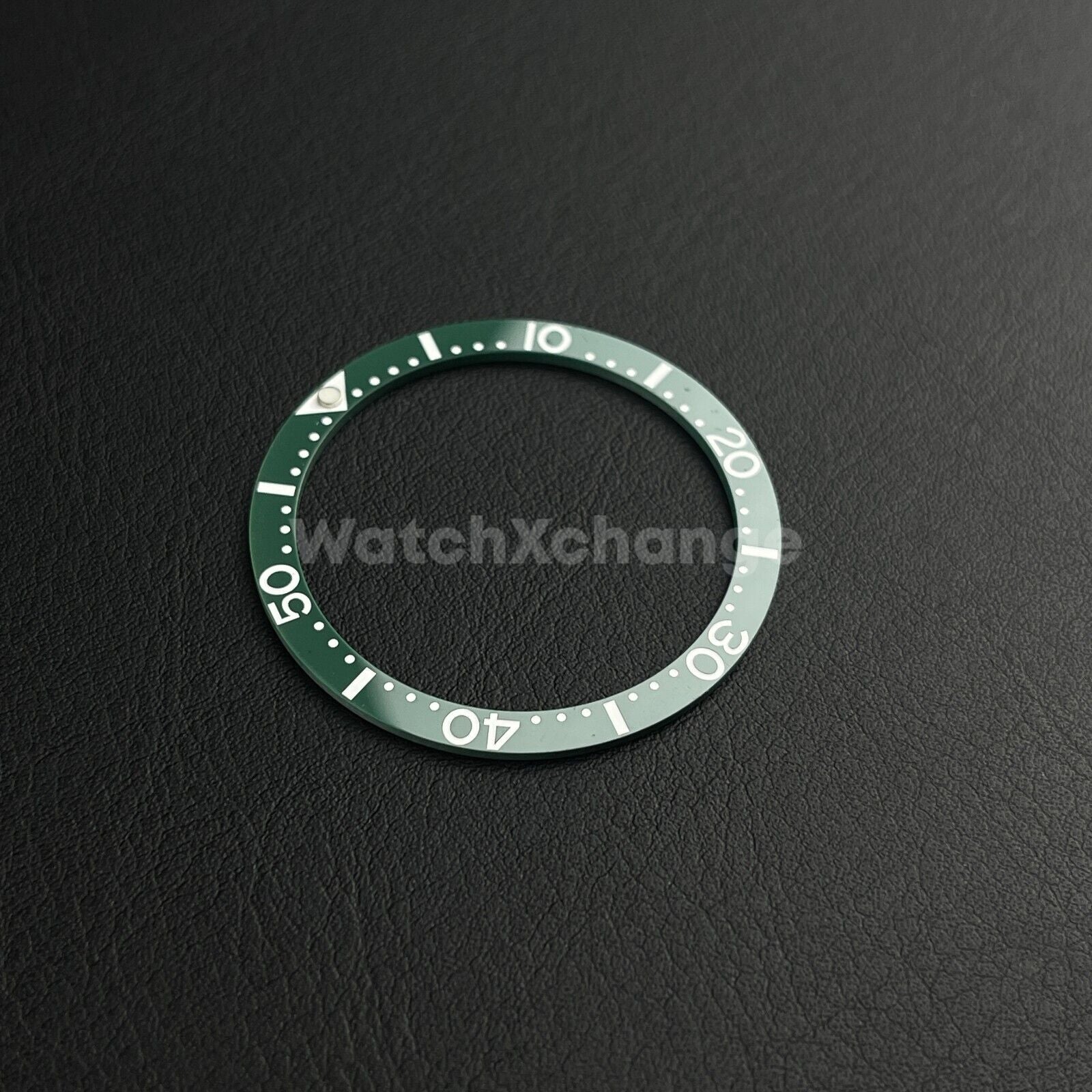 Green & White 38mm Flat Ceramic Bezel Insert For Divers Watch Seiko Mod SKX SRPD