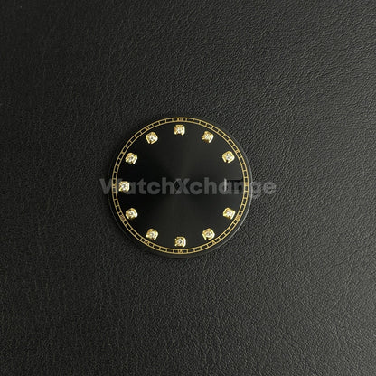 28.5mm Black Diamond Watch Dial for SEIKO NH35 NH36 Movement