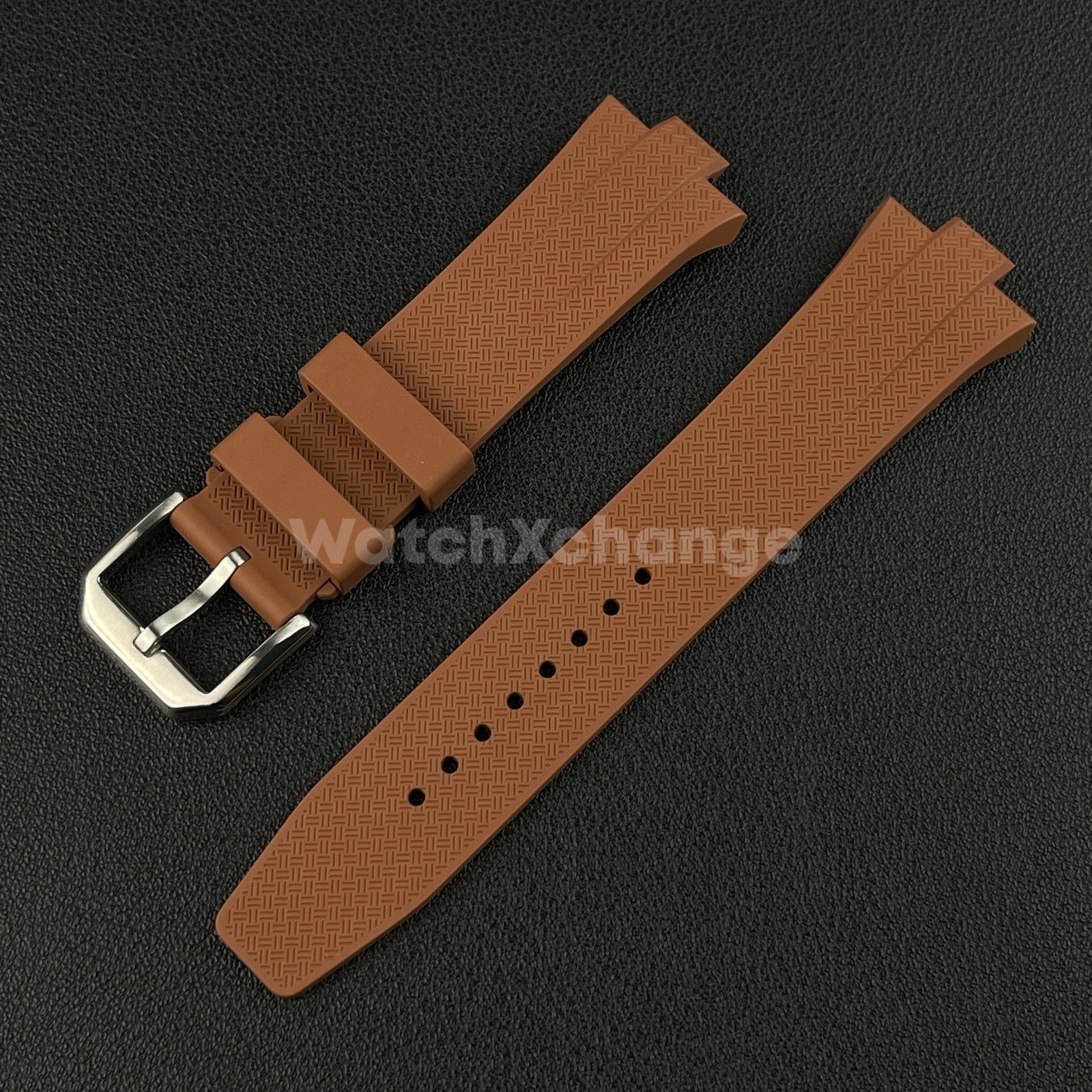 Brown Rubber Watch Strap For Citizen Tsuyosa NJ0150 NJ0151ME NJ01510158 9mm