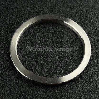 Silver Curved Polished Stainless Steel Watch Bezel Insert Ring 36mm 39mm