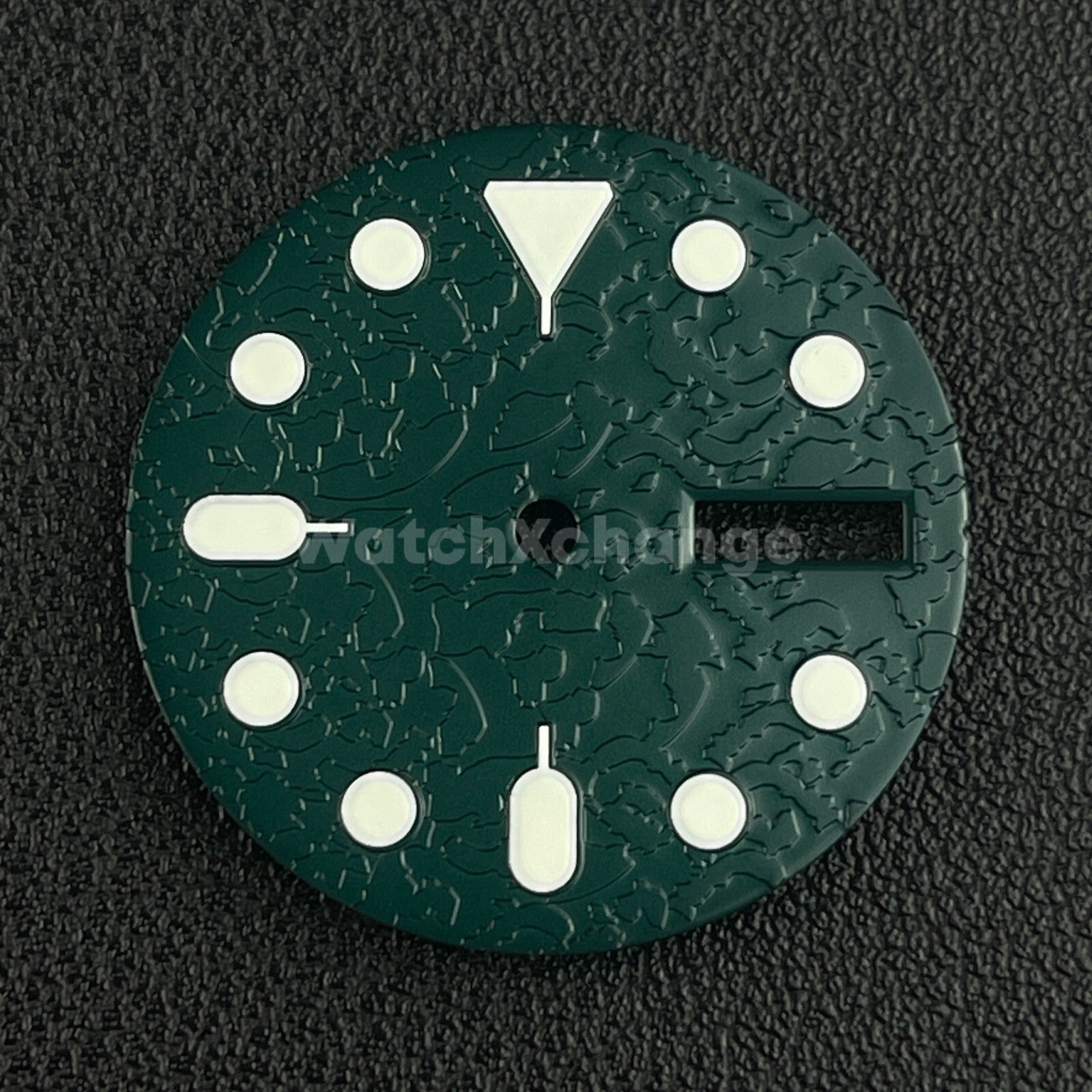 28.5mm Dark Green Stucco Texture Watch Dial Face for SEIKO NH36 Movement
