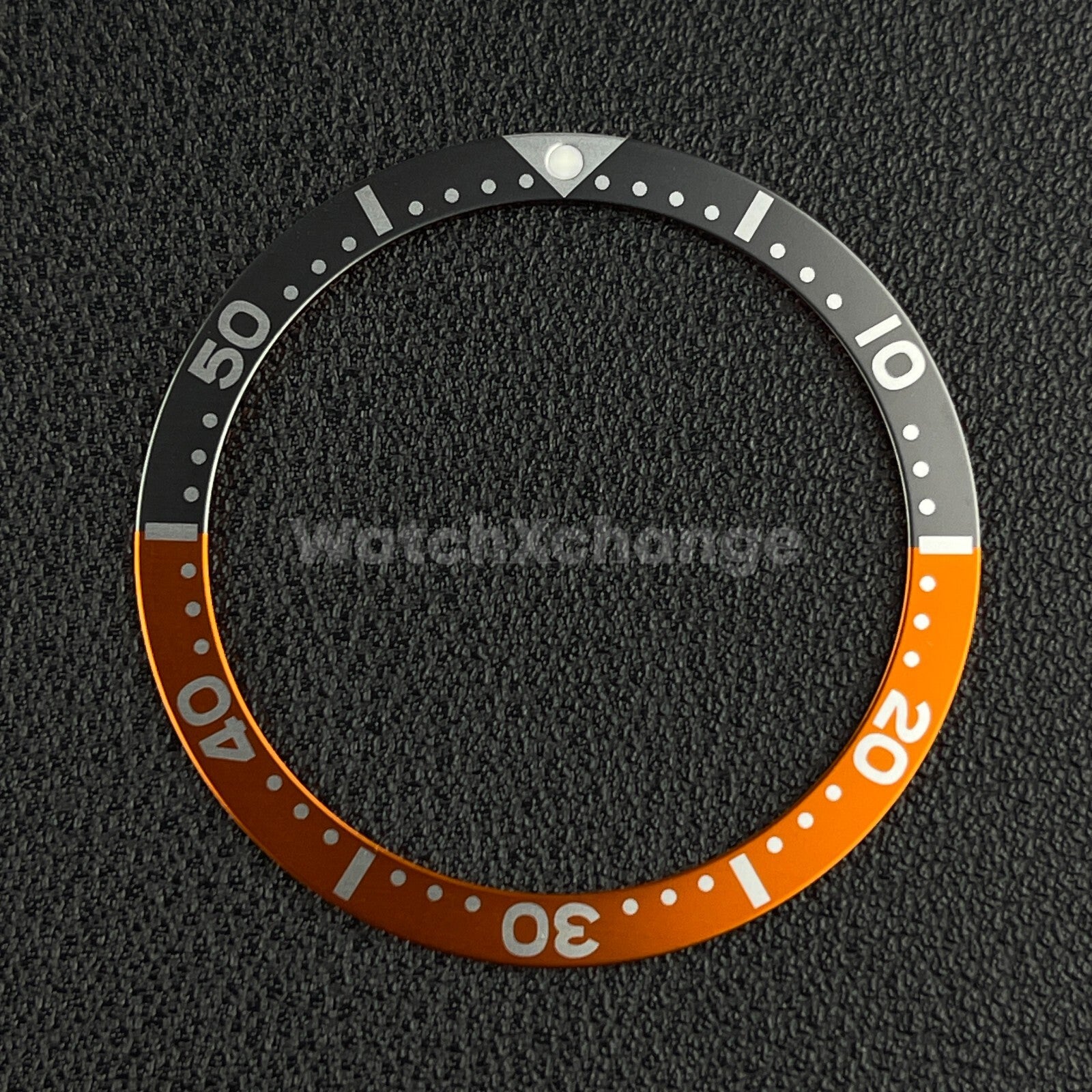 Grey & Orange 38mm Flat Aluminium Bezel Insert For Divers Watch Seiko Mod Turtle