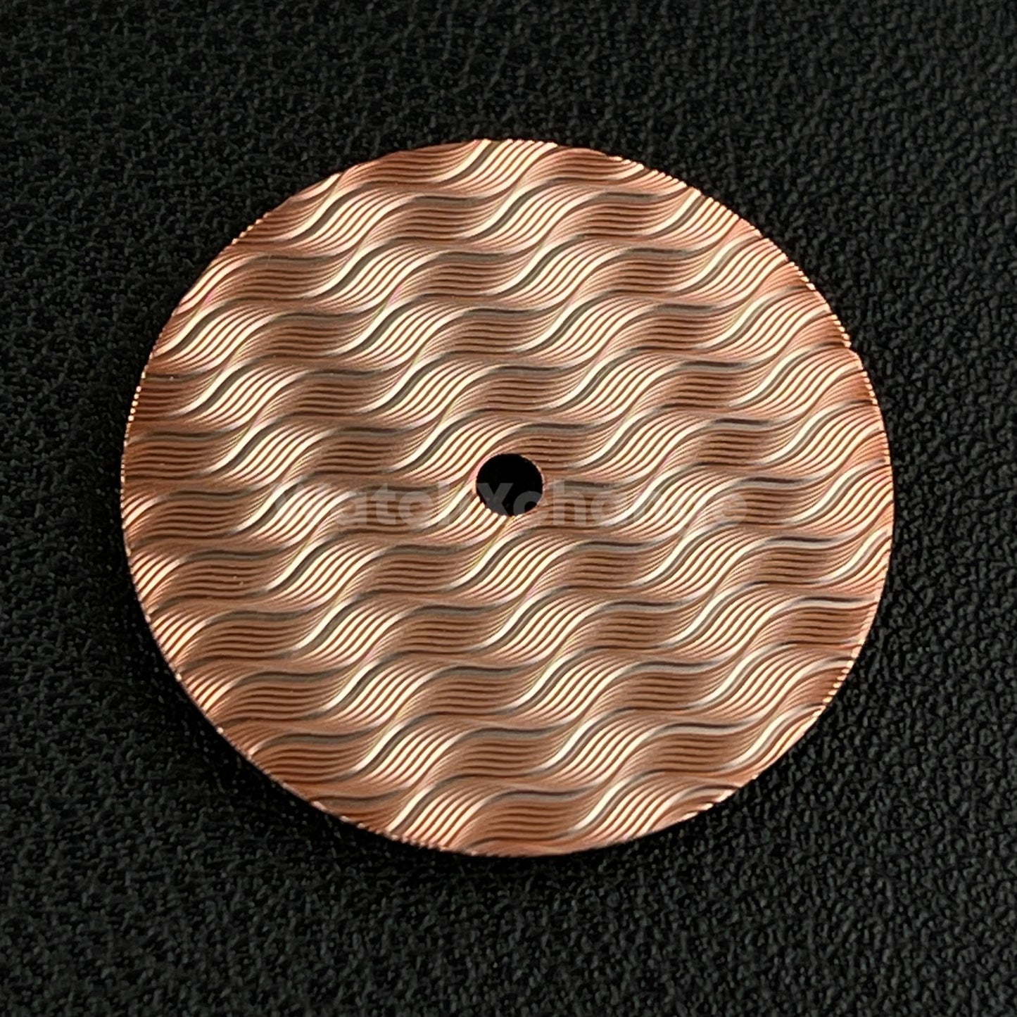 28.5mm Rose Gold Wavy Texture Watch Dial Face for SEIKO NH35 NH36 Movements