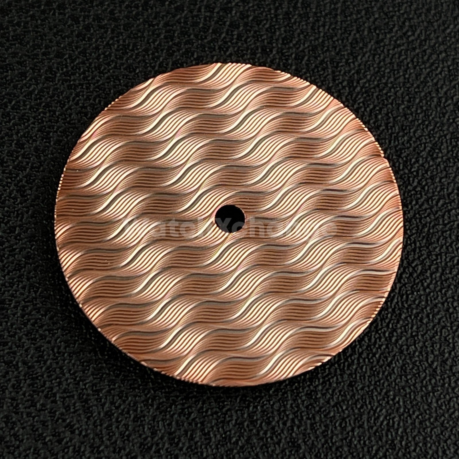 28.5mm Rose Gold Wavy Texture Watch Dial Face for SEIKO NH35 NH36 Movements