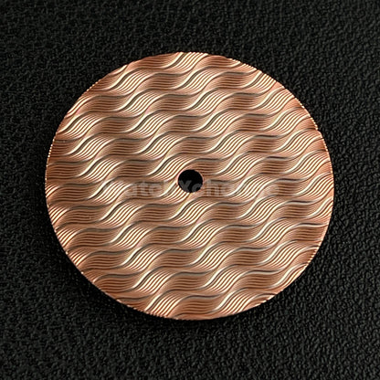 28.5mm Rose Gold Wavy Texture Watch Dial Face for SEIKO NH35 NH36 Movements