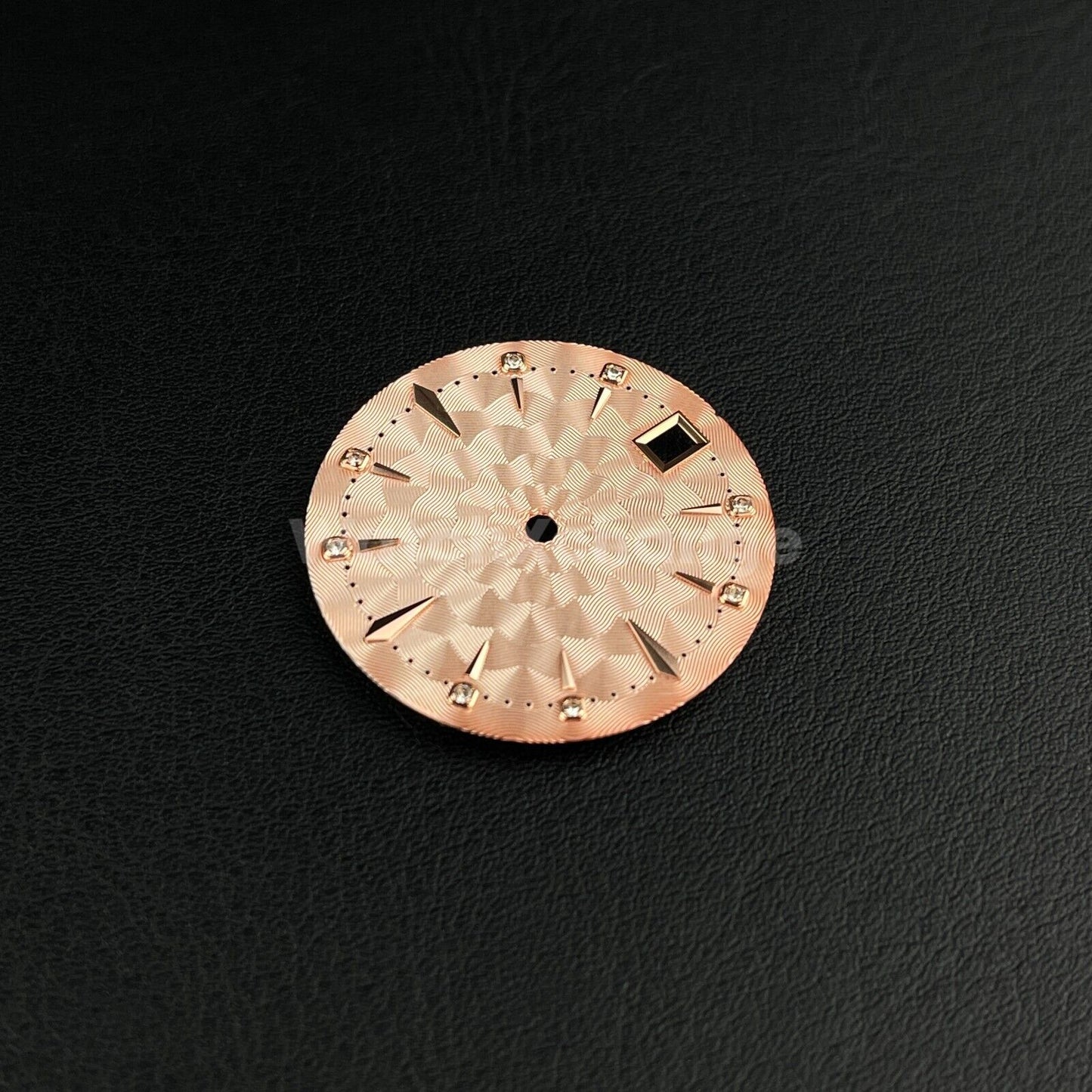29mm Rose Gold Watch Dial Face Radial Pattern Diamond Scale for NH35/36 Movement
