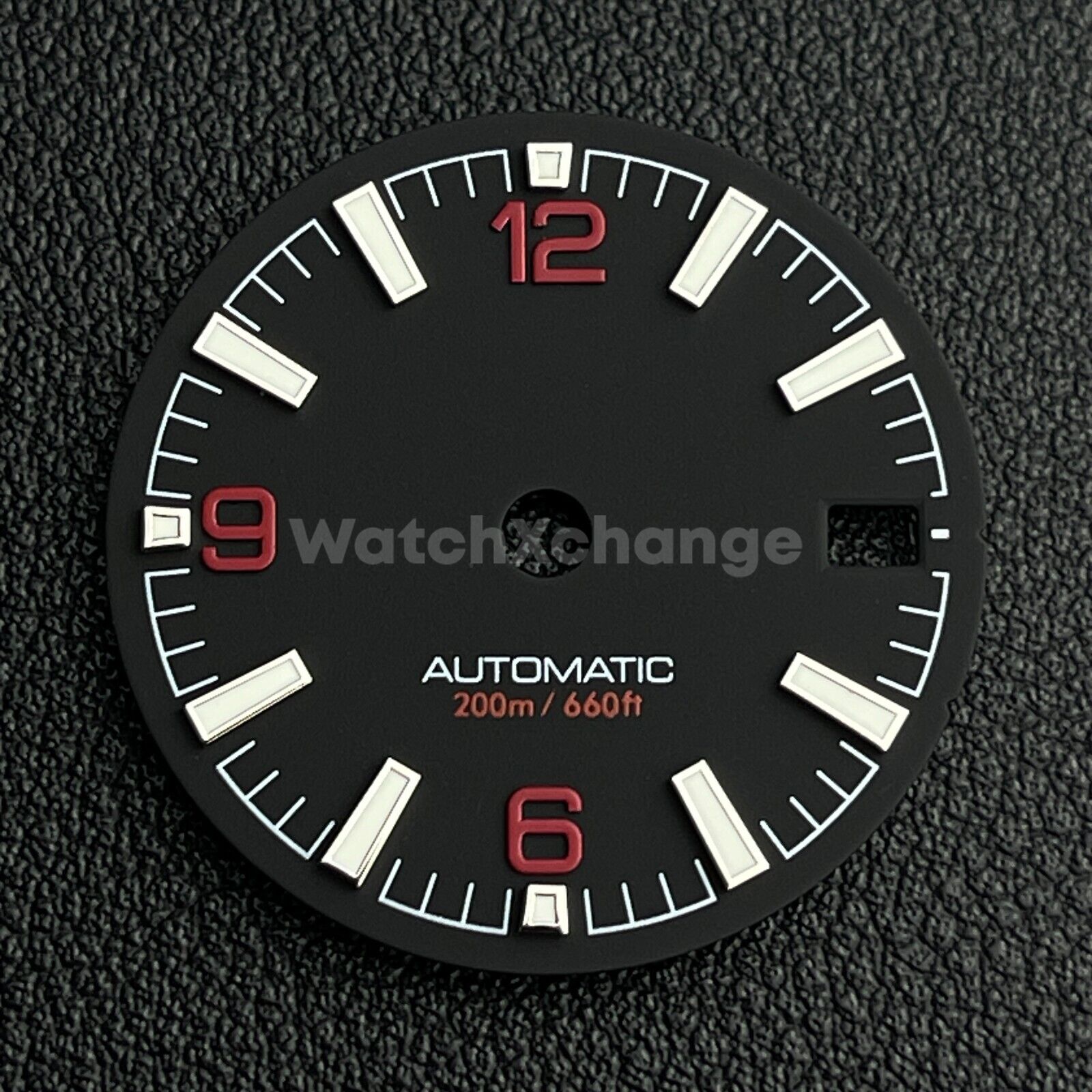 28.5mm Black & Red Watch Dial Face for NH34 NH35 Movements